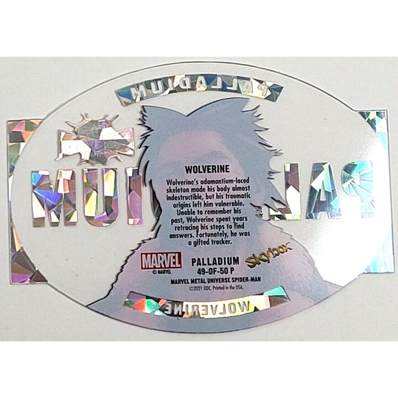 2022‎ UPPER DECK MARVEL METAL UNIVERSE SPIDER-MAN - WOLVERINE PALLADIUM #49